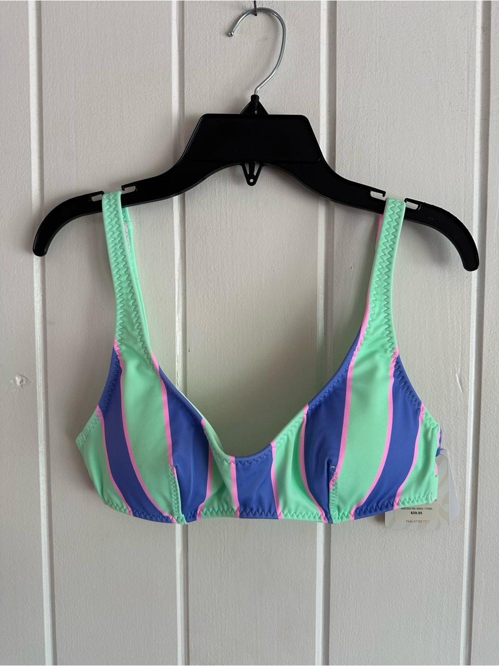 Fabletics Mint, Lavender & Pink Scoop Bikini Top